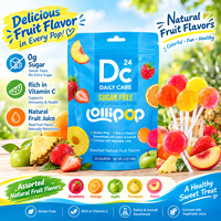 DC24 Vitamin C Fruit Flavored Lollipops B2B Wholesale / Private Label Sugar-Free & Tooth-Friendly Hard Candy