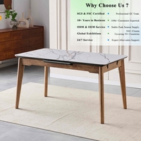 Table à manger extensible en céramique OKAY Sinter Stone, style moderne, pour cuisine, salle à manger, restaurant, famille, 4-6 places
