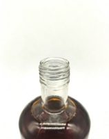 Bouteilles de vin et de whisky en verre rond transparent de qualité supérieure, personnalisables, 200 ml, 350 ml, 500 ml, 700 ml, avec bouchon à vis, options givrées/mates/avec décalcomanie