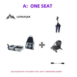 Nouveau kayak modulaire multi-puissance pour <span class=keywords><strong>1</strong></span> <span class=keywords><strong>ou</strong></span> 2 personnes, pour la pêche en mer et les sports de plein air, avec une grande capacité - Product Image 2