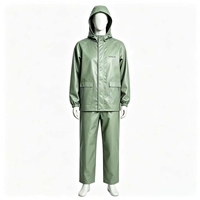 Combinaison de pluie imperméable en PU pour adultes, combinaison de travail en deux pièces non doublée pour le travail en extérieur