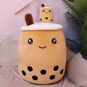 Almohada de Peluche de Té Boba al por Mayor, Suave Juguete de Peluche con Diseño de Taza de Té de Burbujas, Fresa, <span class=keywords><strong>Anime</strong></span>, OEM - Product Image 3