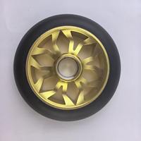 Roues de trottinette freestyle en alliage d'aluminium CNC de 110 mm, roues de patinage de vitesse en PU à rebond élevé, pièces de rechange personnalisées OEM en gros pour usine