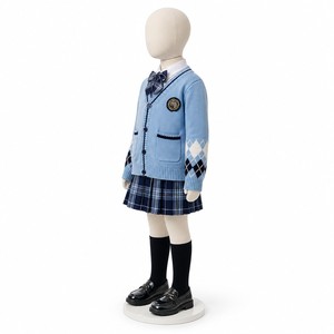 Suéter de Punto Tipo Cárdigan para Niños, Estilo Argyle, Mangas con Diseño de Rombo, Mezcla de Algodón Suave, Uniformes Escolares para Niños y Niñas de 2 a 12 Años, para TV, Películas, Teatro, Baile - Product Image 3