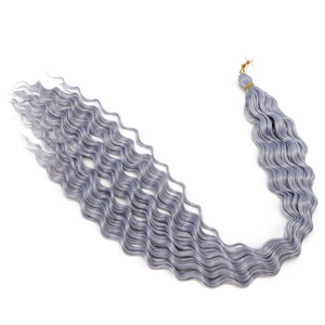 30 Inch Deep Wave Twist Crochet <b>Braiding</b> Hair High Temperature Fiber Single Weft <b>Long</b> Curly Hair Extensions for Women - Product Image 4