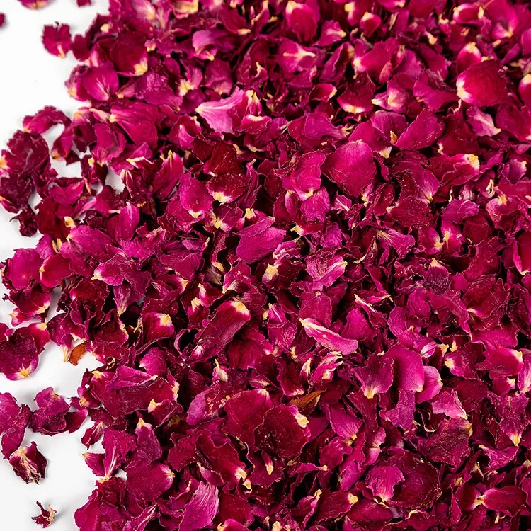 Trockene Rosen blätter in Lebensmittel qualität Blumen tee Einfrieren Rote Rosen blätter Kräutertee Essbare rosa getrocknete Rosen blätter