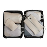 Ensemble de 6 sacs de compression cubiques de style japonais pour le rangement en voyage et la préparation à la maternité - Organisation de valise - Conception polyvalente