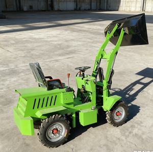 Mini Cargadora de Ruedas Eléctrica de Nuevo Estilo, Motor de Tracción en las 4 Ruedas, Capacidad de la Cucharilla de 0.15m, 1 Tonelada, Ahorro de Energí<span class=keywords><strong>a</strong></span> - Product Image 1