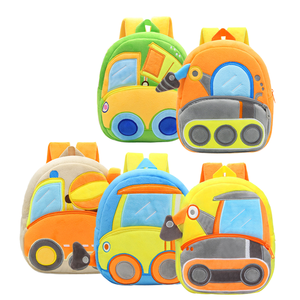 Unisex Niedlicher Cartoon-Plüsch-Mode-Rucksack Wasserdichtes Design Baufahrzeug-Bagger-Muldenkipper für Männer Frauen Kinder Schule - Product Image 2