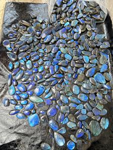 Labradorite bleue naturelle de qualité supérieure, cabochon, pierre précieuse en quartz de haute qualité, provenant directement d'Inde, pour la fabrication de bijoux - Product Image 6