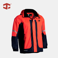 JAIDE Veste de cyclisme thermique respirante coupe-vent et imperméable haute visibilité pour homme Orange