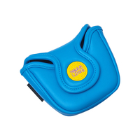 Housse de tête de club de golf amusante, pratique, avec aimant, personnalisable, marron, pour clubs de drive (1, 3, 5), balles, moniteur de lancement, tees et putters