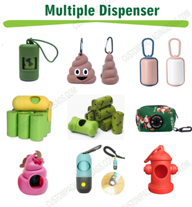 Sacs à déjections canines RDY certifiés Bp certifiés, bicolores, avec distributeur et support, couleur beige - Product Image 6