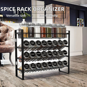 Thiết Kế Mới Kim Loại Lưu Trữ Nhà Bếp Giá Với Gia Vị Tổ Chức Chủ Sở Hữu Cho Nhà Sử Dụng Cho Phòng Khách & Tủ Gia Vị Jar - Product Image 2