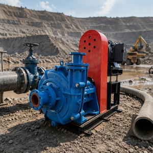 Qizhuo Horizontale Schlammpumpe, Verstopfungsfreie Zentrifugal-Kies-Sand-Schlamm-Transferpumpe für Industrielle Abwasser-Baggerung und Flussbergbau - Product Image 1