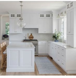 AisDecor Factory Complete Full Storage White-Black Kitchen Cabinets Customized Classical Shaker Design Hospital Use Faucet - Product Image 4