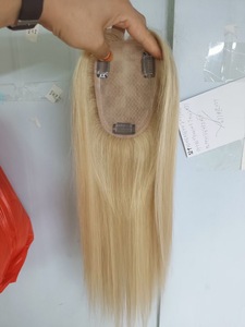 Hot #613 4*5 6*6 Kích thước nguyên Châu Âu tóc con người <span class=keywords><strong>Topper</strong></span> cho phụ nữ làm cho tóc Bán buôn giá rẻ tự nhiên tóc con người thoáng khí toppers - Product Image 5
