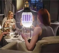 Lámpara trampa para mosquitos LED para interiores Dayoung, bombilla eléctrica recargable con Material ABS, alimentado por batería de estado sólido