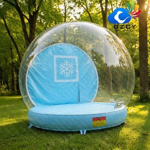 Dôme gonflable transparent en PVC sur le thème de la <span class=keywords><strong>neige</strong></span> de Noël, idéal pour les événements extérieurs et les cabines photo à louer pour les fêtes - Product Image 1