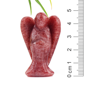 Vente en gros de sculptures en cristal : une variété de sculptures en pierres précieuses, ange de 2 pouces - Product Image 3