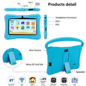 Vente en gros V88 tablette portable pour enfant 7 pouces, 2 Go + 32 Go, Android 10 Allwinner A100 Quad Core CPU Support Contrôle parental <span class=keywords><strong>Google</strong></span> - Product Image 3