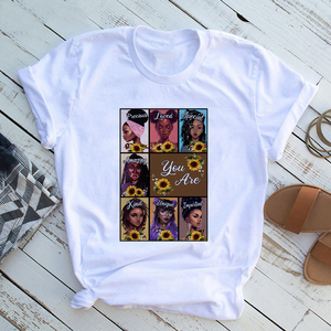 Camiseta Personalizada con Logotipo Blanco, Camiseta Divertida con Estampado de los 90, 'I'm a Goddess', 'Beautiful African Lady', 'Black Lives Matter', para Mujeres, Hermanas y Chicas - Product Image 6