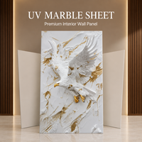 Panneau mural décoratif en PVC brillant MORLENX 3D Eagle UV pour la décoration murale intérieure de luxe