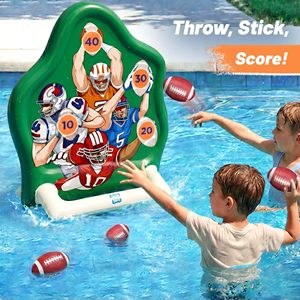 Summer Trend <b>Inflatable</b> Football Toss Game Kids Pool Toys Swimming Pool <b>Floats</b> Outdoor Water Fun Beach Yard Birthday Sport Gift - Product Image 2