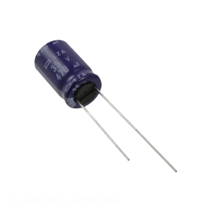 Condensateur à traversée de canal ELZA350ELL471MJ16S, en aluminium, 470 µF, 20 %, 35 V, radial TH, 470 µF - Product Image 1