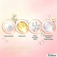 Ensemble de crème hydratante de jour et de nuit pour le visage à la niacinamide, vitamine E, alpha-arbutine et acide hyaluronique, éclaircissant et rafraîchissant, éliminant les taches brunes