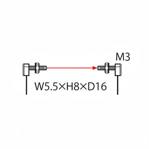 Para conector de fibra óptica de Cabeza Cuadrada PANASONIC, Conector de fibra óptica de cabeza cuadrada - Product Image 1