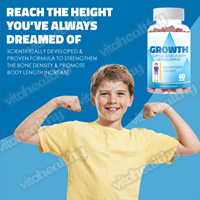Supplément de croissance et de développement naturels de pastèque pour enfants et adolescents approuvé par les pédiatres Vitamine Calcium Force osseuse