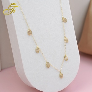 PCX Bijoux Personnalisé En Gros Réel Fine Colliers Dropshipping Valentine Cadeau Petite Amie 18kara 14Kara Or Sautoirs Colliers - Product Image 3