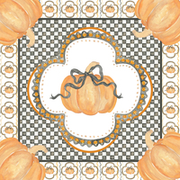 Tapis de jeu de mahjong américain de 80 cm, motif gingham citrouille d'automne, en caoutchouc, pour le mahjong américain