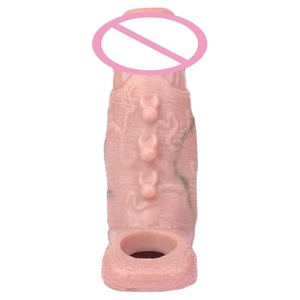 FAAK Factory Direct Skin Color Penis Sleeve Cock Enlargement Penis Cover Dick Attachment Hollow <b>Dildo</b> for Couples Sex Toys - Product Image 4