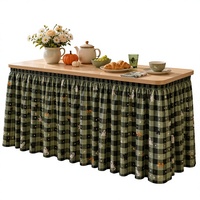 Nouvelle jupe de table Halloween 2026 en polyester, résistante à la décoloration et aux taches, housse décorative pour tables à manger et armoires