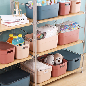 Clothes Storage Box Closet Organizer Home Organization Boxes PE Storage Bins Plastic Storage Container With Cover