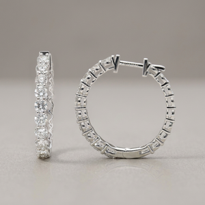 Boucles d'oreilles pendantes en or jaune 14 carats plaqué rhodium avec diamants naturels taille brillant 2,00 carats pour femme, idéales pour fêtes et mariages - Vente en gros - Product Image 1