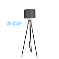 Lampe sur pied en bois élégante, hauteur réglable, abat-jour en tissu de lin pour l'éclairage du salon, corps de lampe et abat-jour vendus séparément.