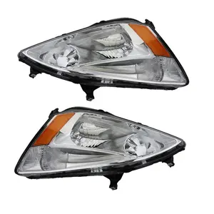 Chrome Housing Amber Corner Headlight Replacement Lamps For 03-07 Honda Accord