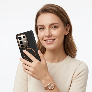 Funda Magnética para Teléfono con Textura de Lichi, TPU, Microfibra, Antigolpes, Antihuellas, Carga Inalámbrica, para Infinix <span class=keywords><strong>Note</strong></span> 50 4G - Product Image 1