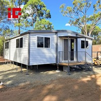 Maison conteneur pliable extensible de luxe, mobile, conforme aux normes australiennes, kit de maison pliable, appartement pour grand-mère, mini-maisons de 20 pieds avec véranda