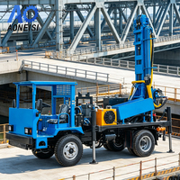 Foreuse rotative montée sur camion Sinotruk 4x2 à double alimentation 260m avec marteau DTH pour le groutage de fondations de puits profonds