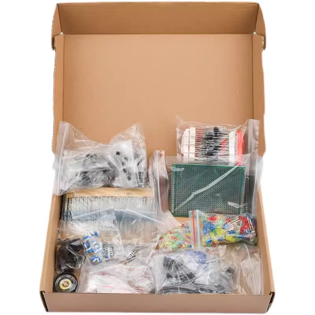 MJD Ultimate Edition Electronic Components Kit-Variety Common Capacitors Resistors LED Transistors Hole Plates & Sensor Modules