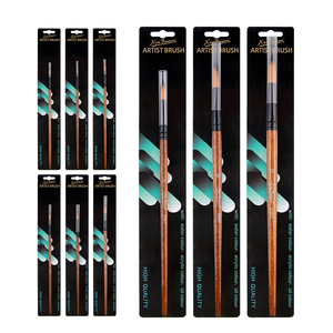 Xin Bowen Factory Ensemble d'une seule pièce <span class=keywords><strong>Pinceaux</strong></span> 9 tailles au choix Cheveux fins en nylon Outils de peinture <span class=keywords><strong>aquarelle</strong></span> à l'huile et acrylique - Product Image 2