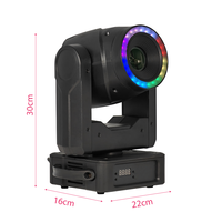 Projecteur laser à tête mobile ZY RGB LED 5W Ra95 5000K lumière du jour + bande lumineuse auxiliaire, contrôle DMX512/activation sonore pour
