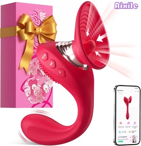Vibrateurs à succion pour femmes, jouets pour adultes, Godemiché 3 en 1, jouet langue, vibrateur point G, <span class=keywords><strong>suceur</strong></span> pour mamelons et clitoris, 9 modes <span class=keywords><strong>de</strong></span> succion, 9 modes <span class=keywords><strong>de</strong></span> vibration - Product Image 1