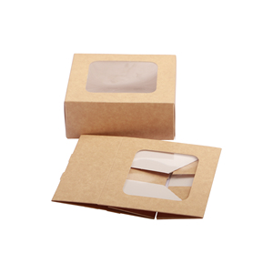 Scatola per Torte in Carta Kraft Marrone, Contenitore Personalizzato per Tiramisù Bianco, Scatola da Asporto per Snack in Cartone con Manico e Logo Personalizzato - Product Image 5