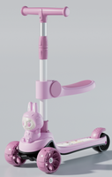 Joli tricycle à pédales 3-en-1 pour enfants, nouveau modèle de trottinette pliable pour enfants, vélo à 3 roues en plastique