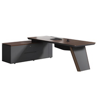 Chef de bureau moderne PDG exécutif luxe patron l poste de travail en forme de bureaux pour chambre Table Design Meubles